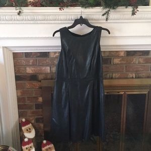 Limited faux leather dress